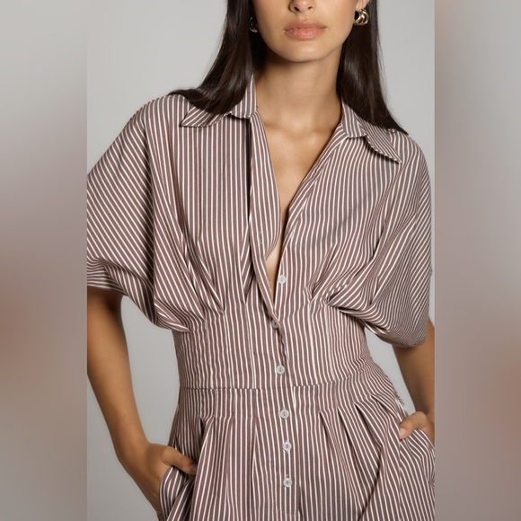 Anthropologie x  Exquise The Tobie Pleated Romper Size Large NWT - Picture 3 of 12